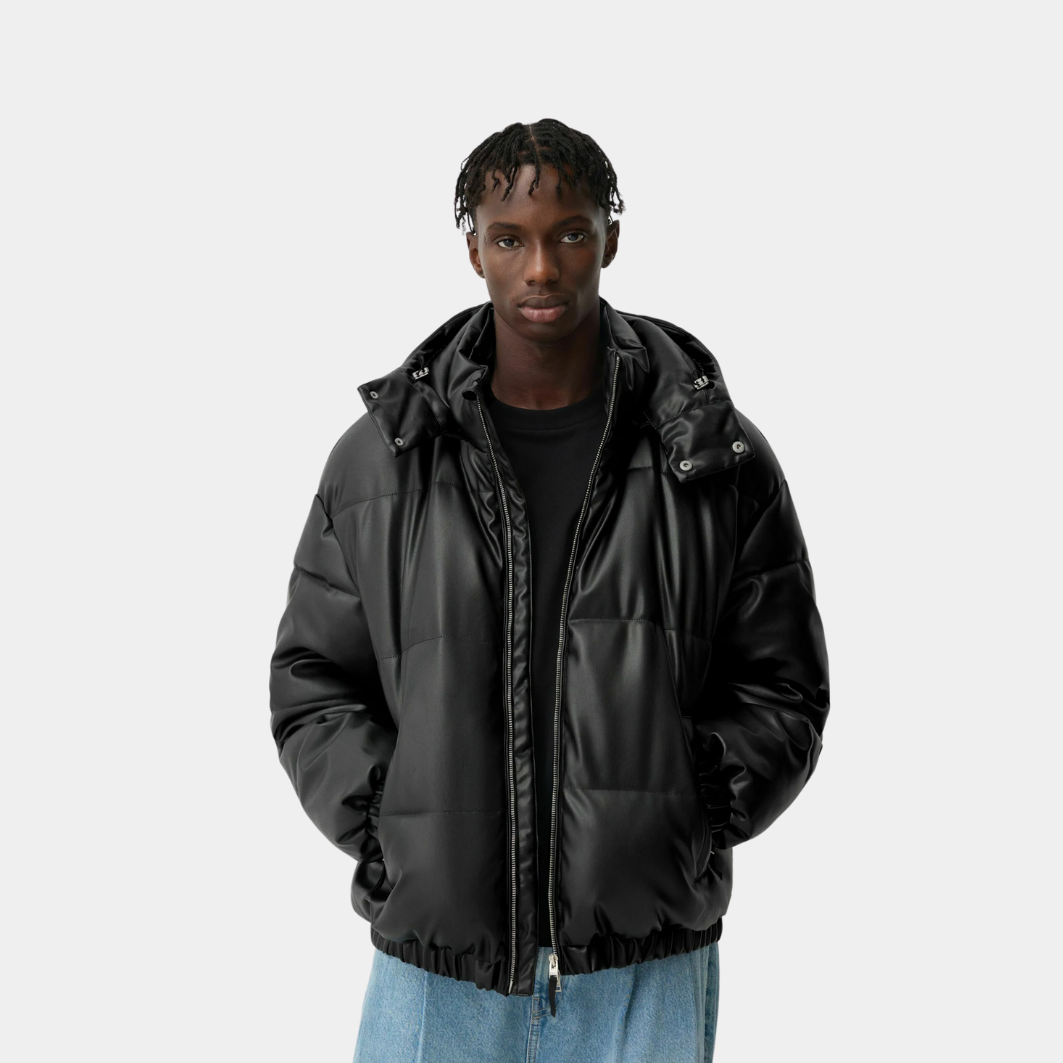 CITY PUFFER LEATHER JACKET