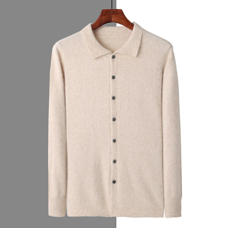 100% Cashmere Buttun Polo